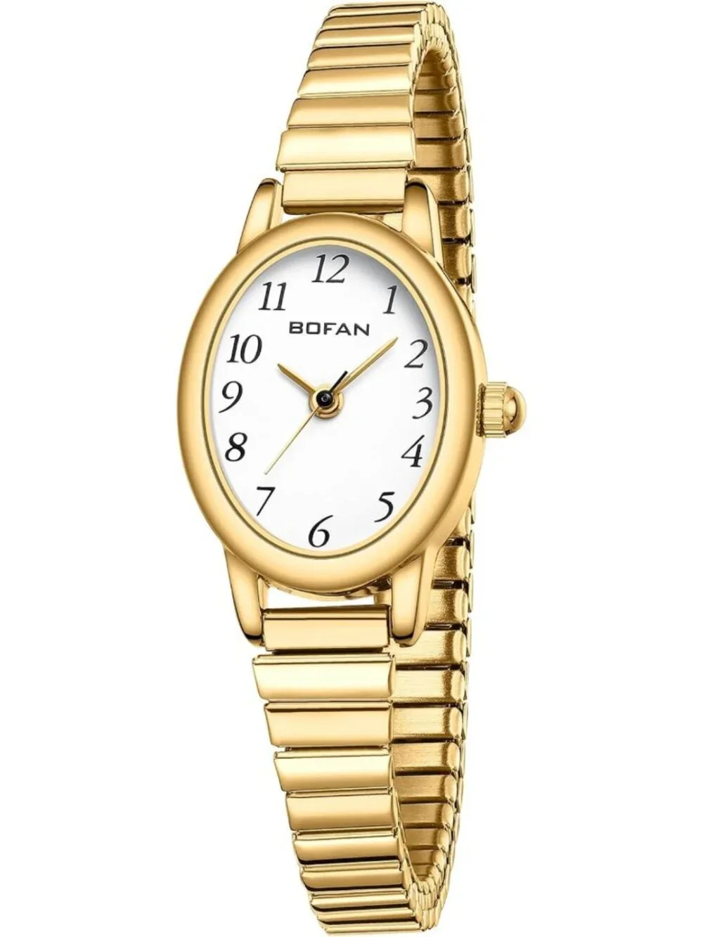 Chic Gold Women's Quartz Watch - Easy Read, Waterproof, Stainless Steel Band